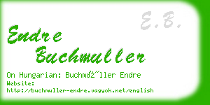 endre buchmuller business card
